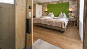 Zimmer Rosmarin Blick Bett